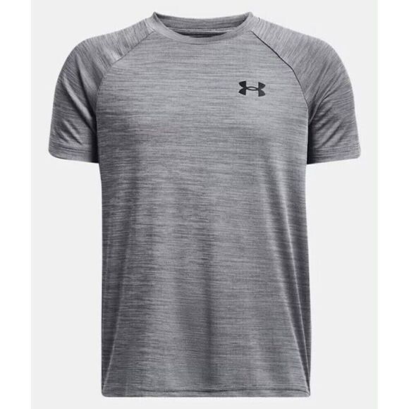 Boys Under Armour UA Velocity Twist SS Shirt Gray 1373516 012 Size YMD‎  New - Picture 1 of 13